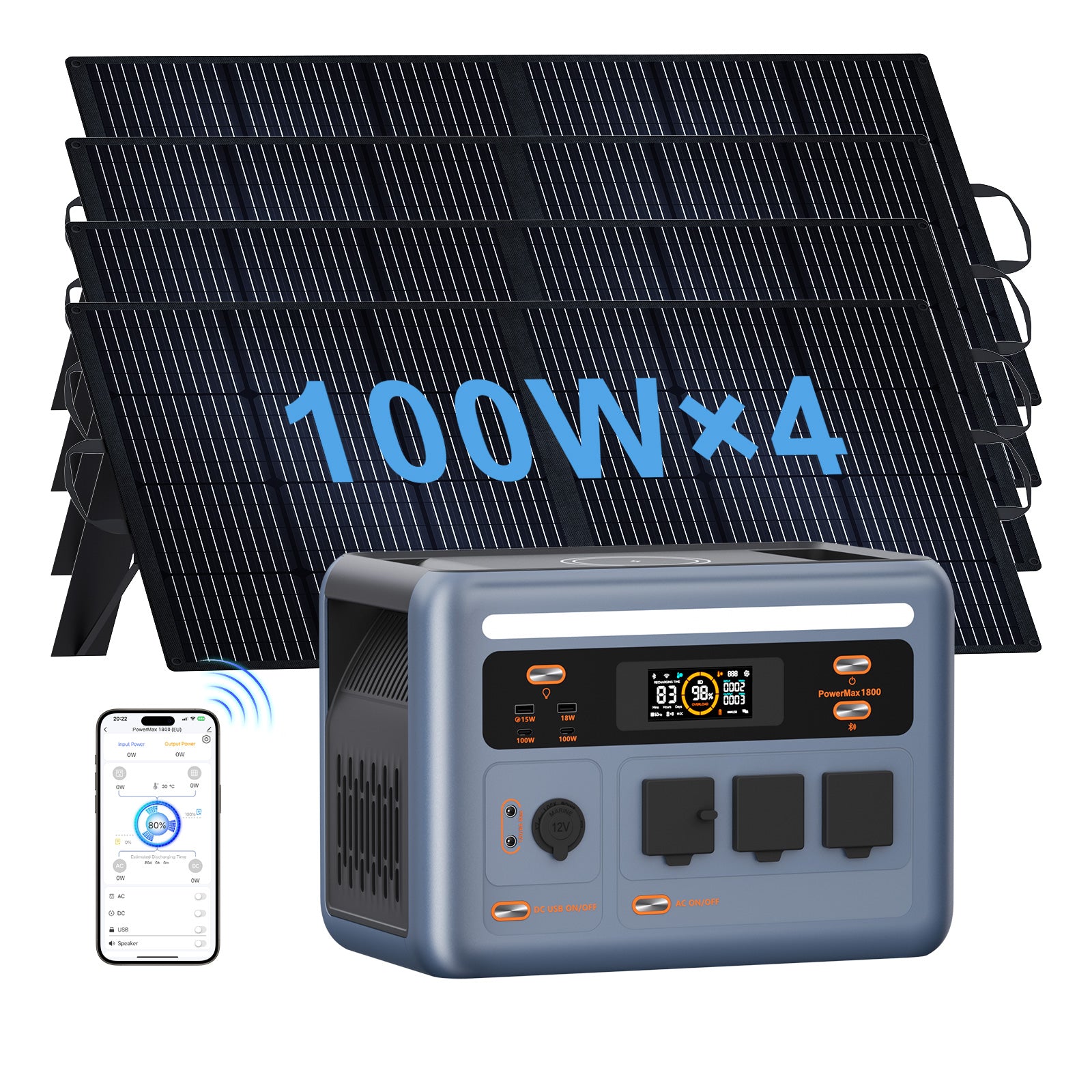 OSCAL PowerMax 1800 Power Station 1024Wh With 4×100W