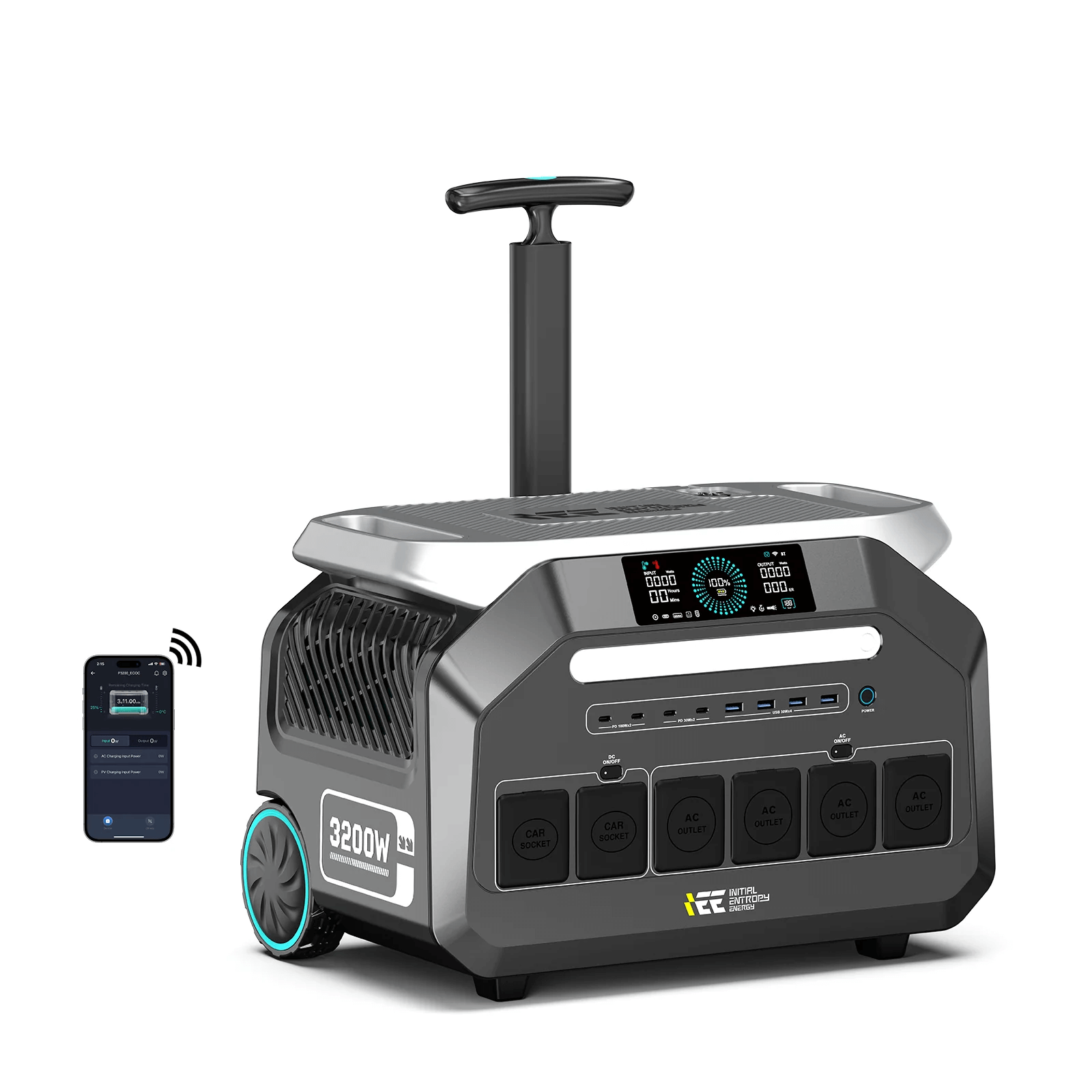 IEE P3200 Portable Power Station 3200W/2048Wh