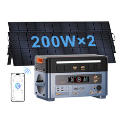 OSCAL Powermax 2400 Pro with 2*200W solar panel