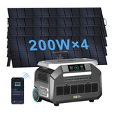 IEE P3200 Solar Generator 2048Wh/3200W with 4×200W Solar panel