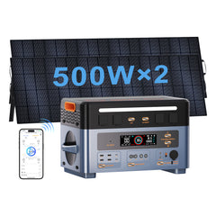 OSCAL PowerMax 2400 Pro With 2×500W Solar Panel