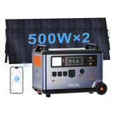 OSCAL PowerMax 3600 With 2×500W Solar Panel
