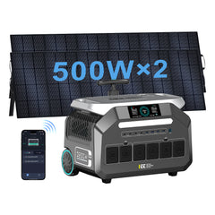 IEE P3200 Solar Generator 2048Wh/3200W With 2×500W Solar Panel