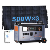 OSCAL PowerMax 3600 With 3×500W Solar Panel