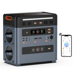 OSCAL Powermax 2400 Power Station with BP2400 Expansion Battery 3744Wh