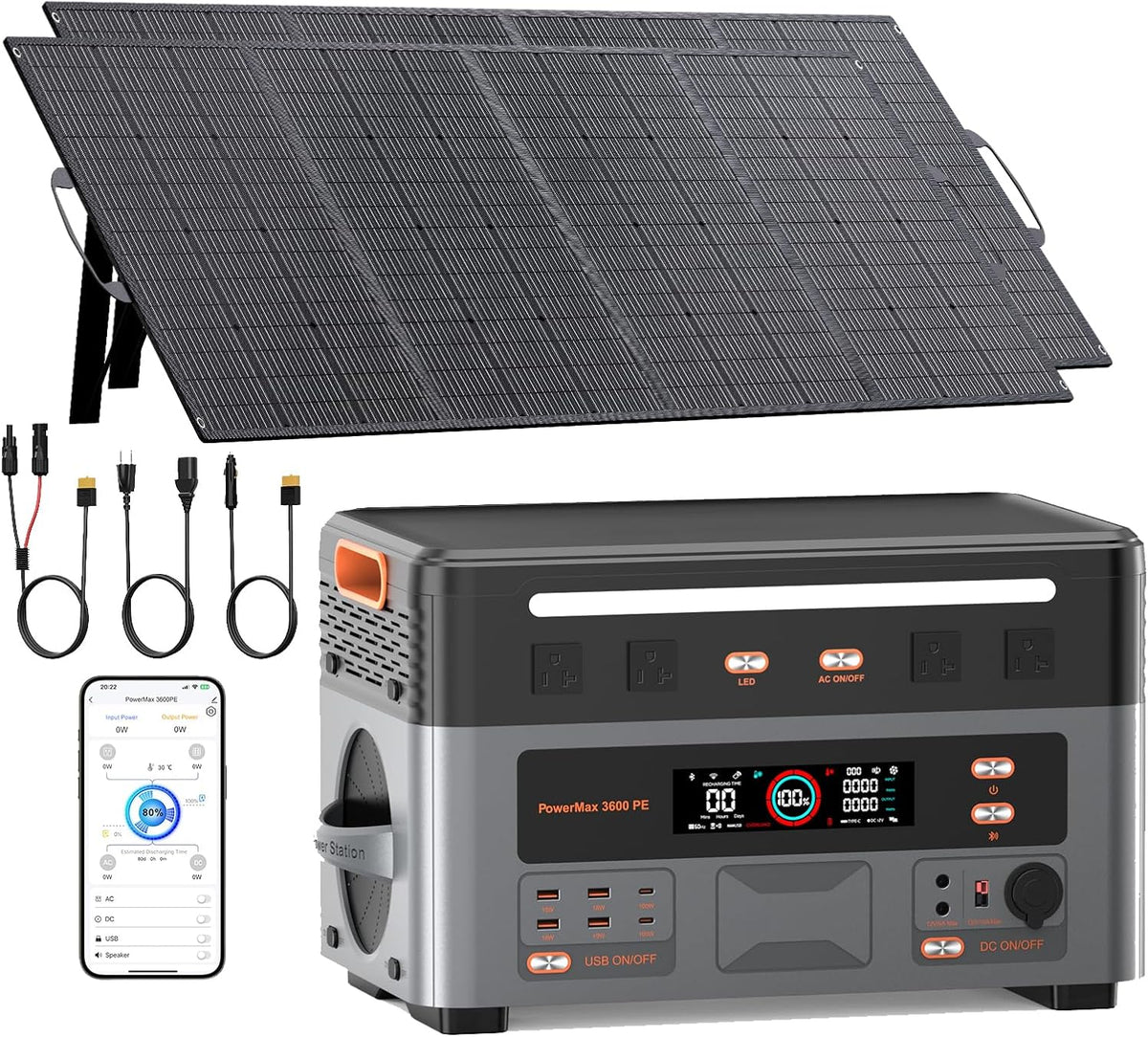 OSCAL 3600PE+400W*2 Solar panels